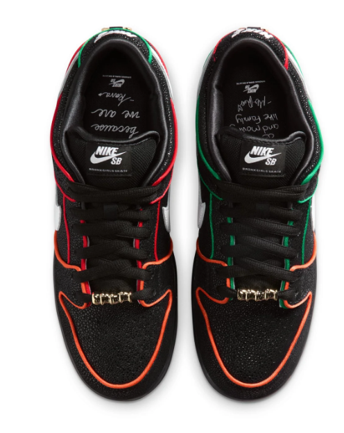 Nike SB Dunk Low Pro QS x Bronx Girls Skate – Black / White / Challenge Red