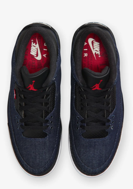 Air Jordan 3 x Levi's® Retro "Indigo Gym Red"
