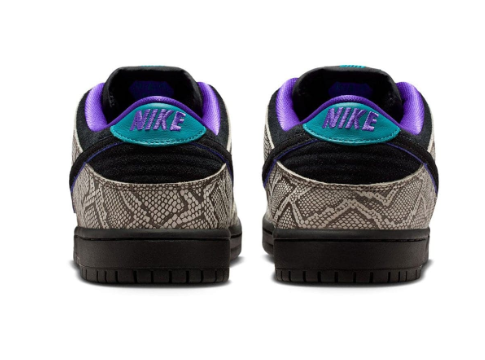 Nike SB Dunk Low x Dashawn Jordan – Snakeskin / Black / Fierce Purple