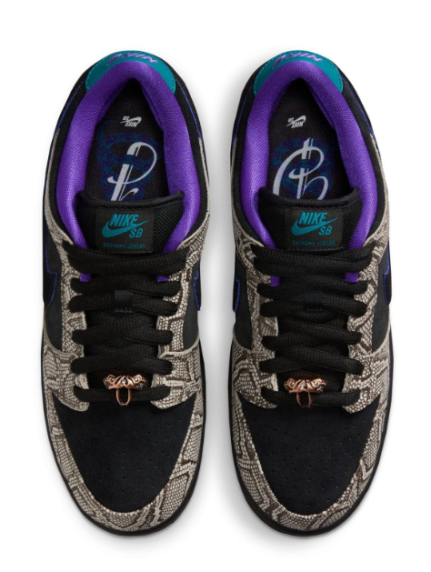 Nike SB Dunk Low x Dashawn Jordan – Snakeskin / Black / Fierce Purple