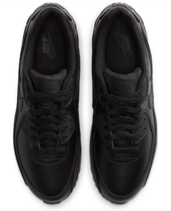 Men's Nike Air Max 90 LTR – Triple Black Leather